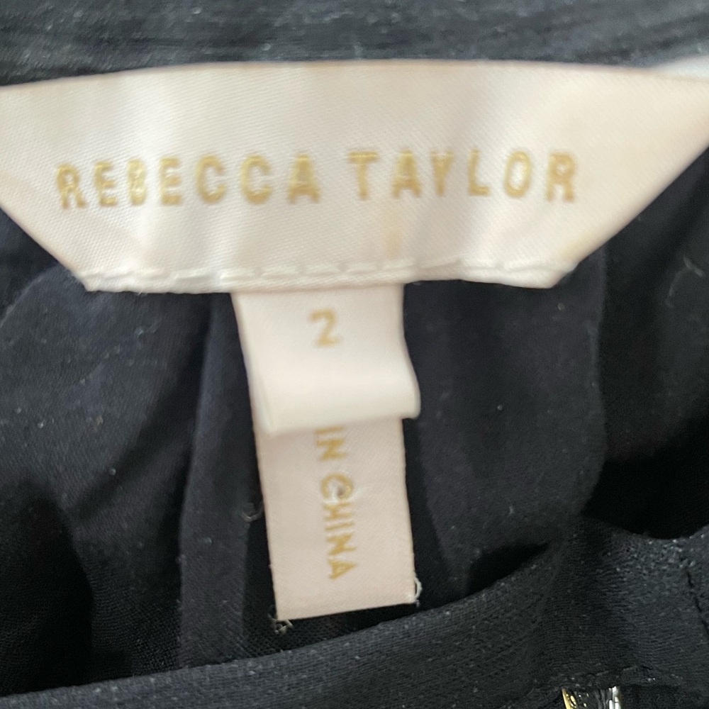 REBECCA TAYLOR Silk Metallic Clip Dot Dress Size 2 - Picture 11 of 16